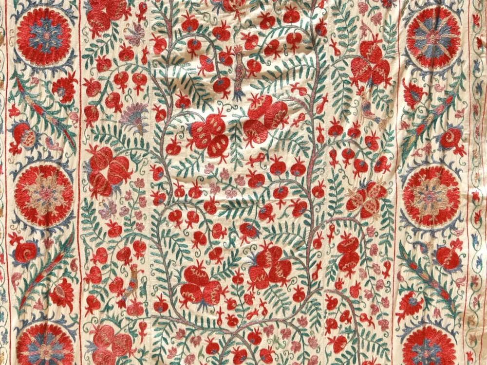 il_fullxfull.4949234232_auk3 Suzani Uzbek handmade embroidery,Suzani Fabric Suzani Wall Hanging, Bedspread, Bedcover, Wall hanging Decorative fabric, Suzani tablecloth.