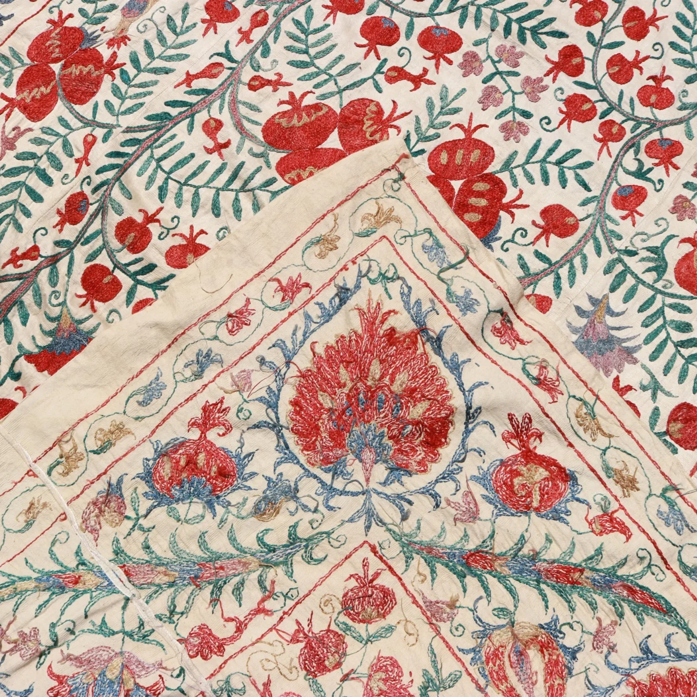 Suzani Uzbek handmade embroidery,Suzani Fabric Suzani Wall Hanging,  Bedspread, Bedcover, Wall hanging Decorative fabric, Suzani tablecloth.