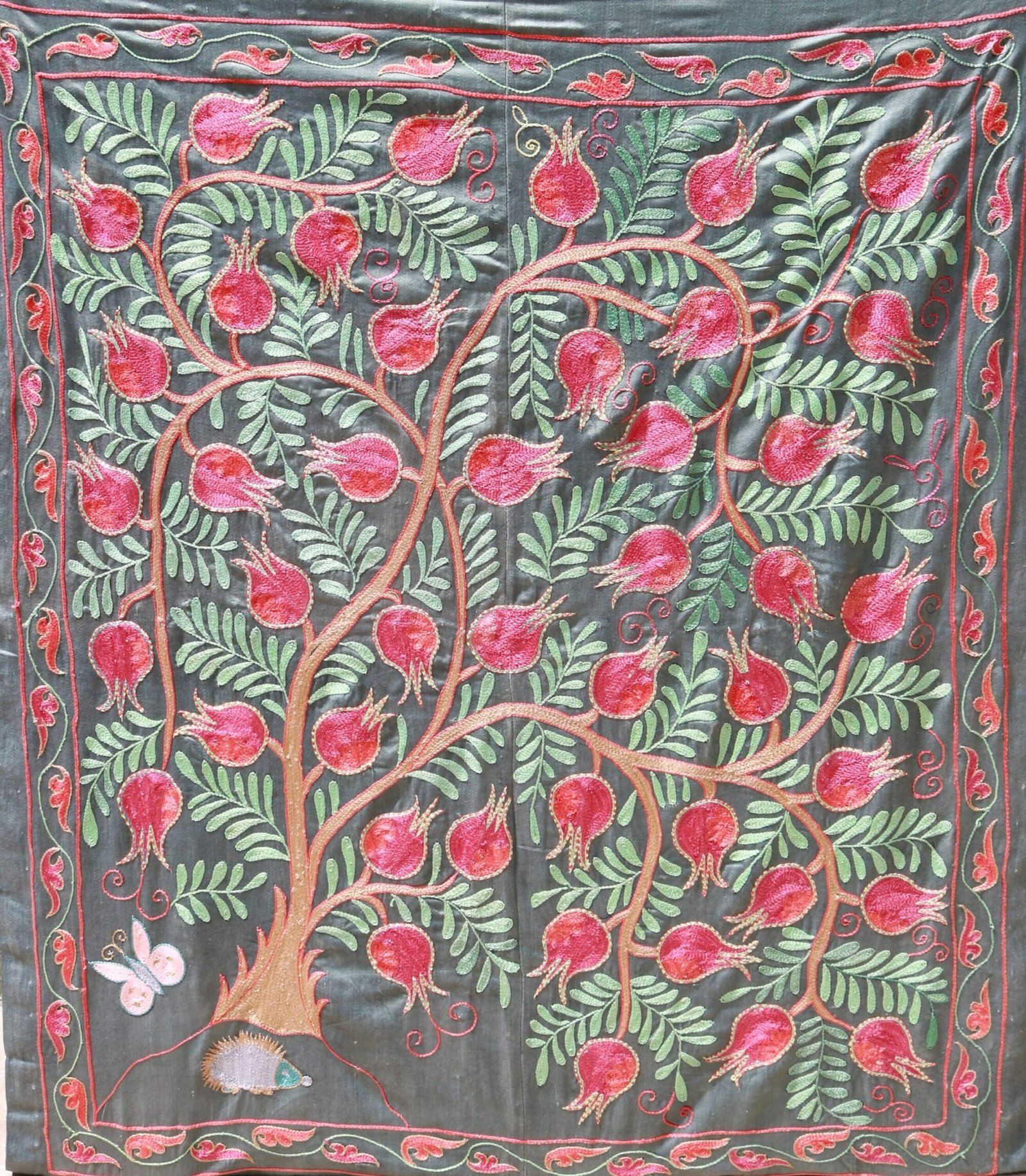 Suzani Uzbek handmade embroidery,Suzani Fabric Suzani Wall Hanging,  Bedspread, Bedcover, Wall hanging Decorative fabric, Suzani tablecloth.