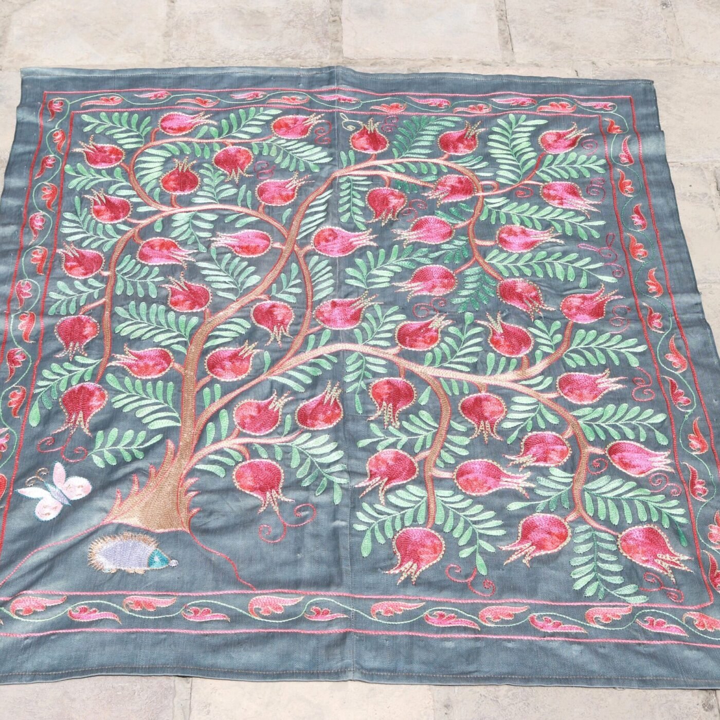 Suzani Uzbek handmade embroidery,Suzani Fabric Suzani Wall Hanging,  Bedspread, Bedcover, Wall hanging Decorative fabric, Suzani tablecloth.