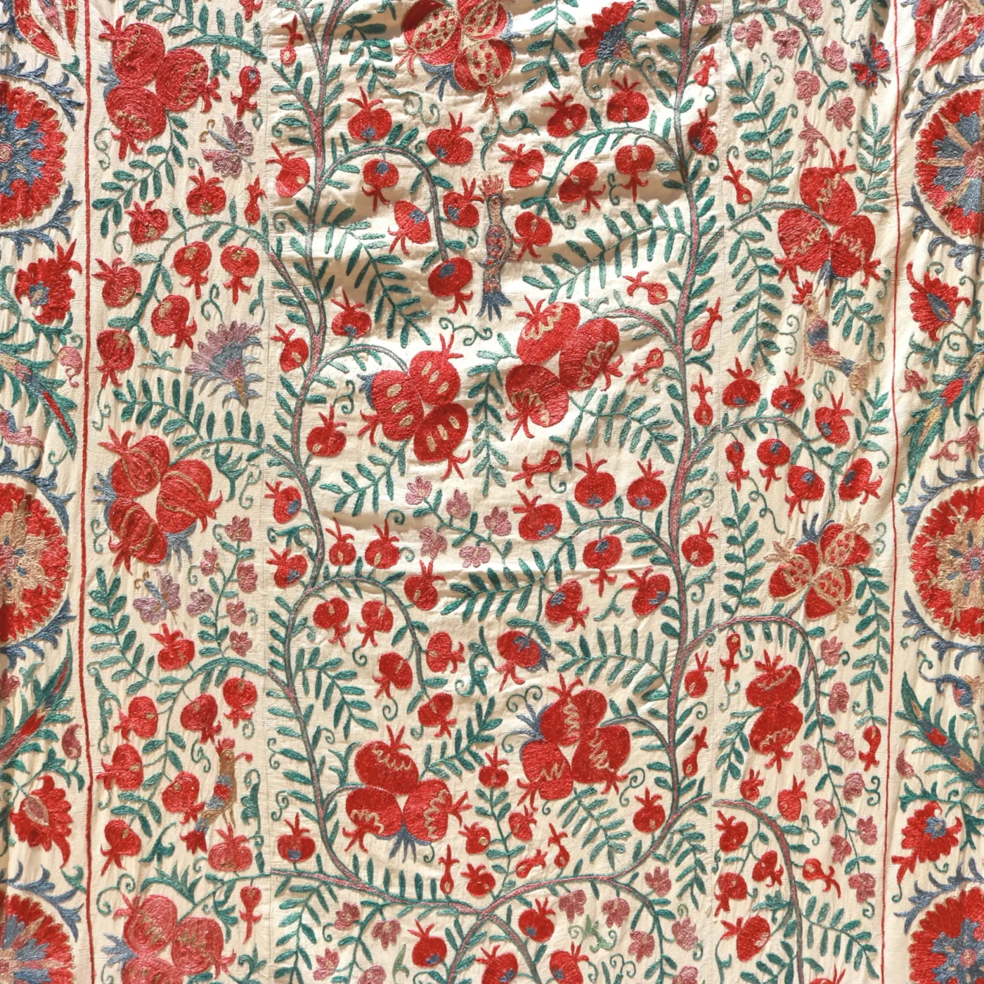 Suzani Uzbek handmade embroidery,Suzani Fabric Suzani Wall Hanging,  Bedspread, Bedcover, Wall hanging Decorative fabric, Suzani tablecloth.