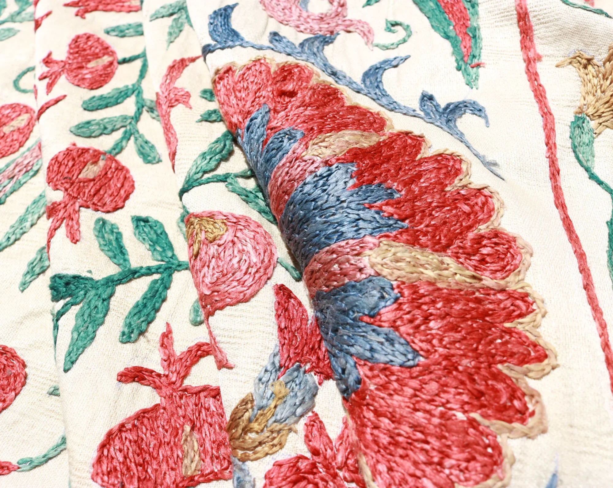 Suzani Uzbek handmade embroidery,Suzani Fabric Suzani Wall Hanging,  Bedspread, Bedcover, Wall hanging Decorative fabric, Suzani tablecloth.