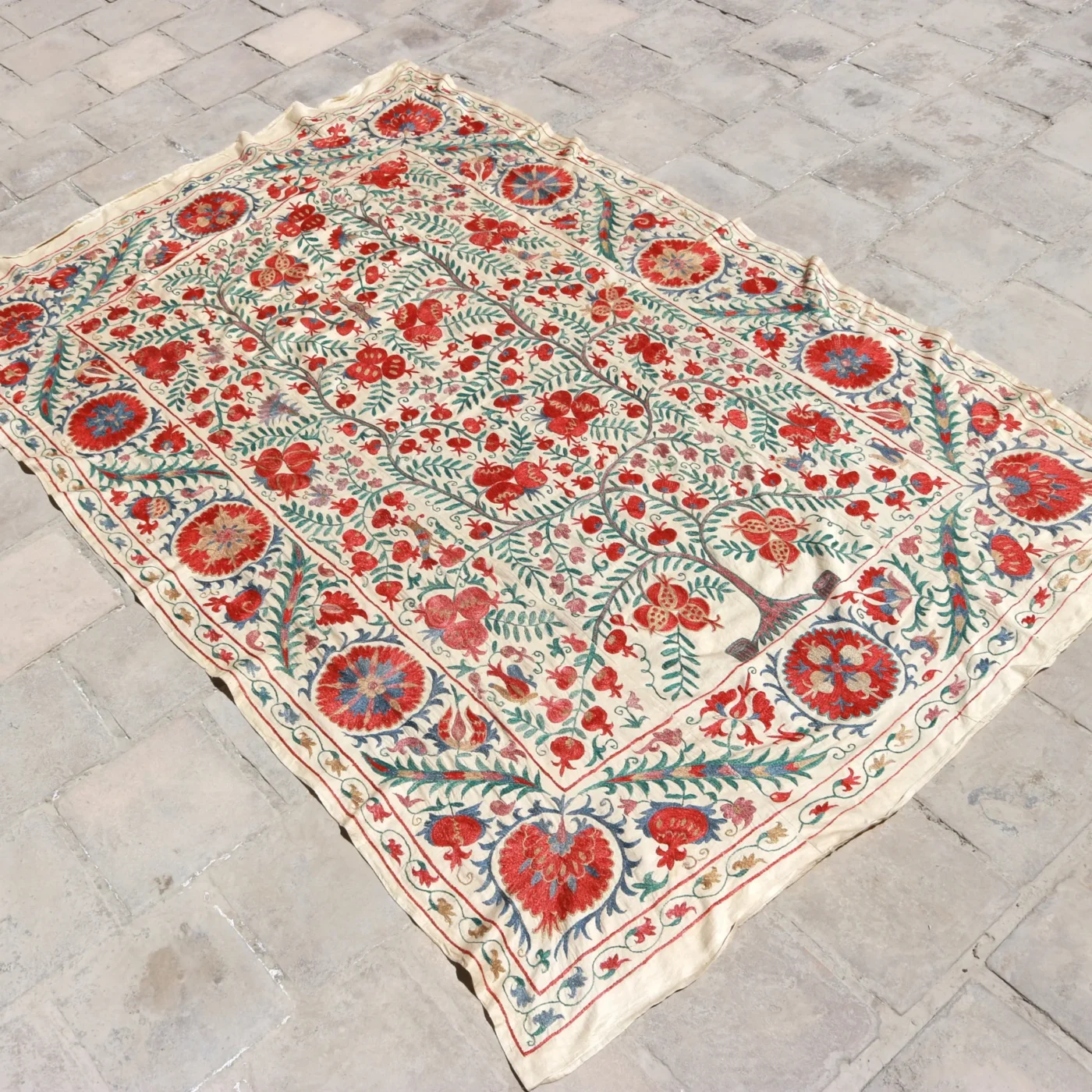 Suzani Uzbek handmade embroidery,Suzani Fabric Suzani Wall Hanging,  Bedspread, Bedcover, Wall hanging Decorative fabric, Suzani tablecloth.