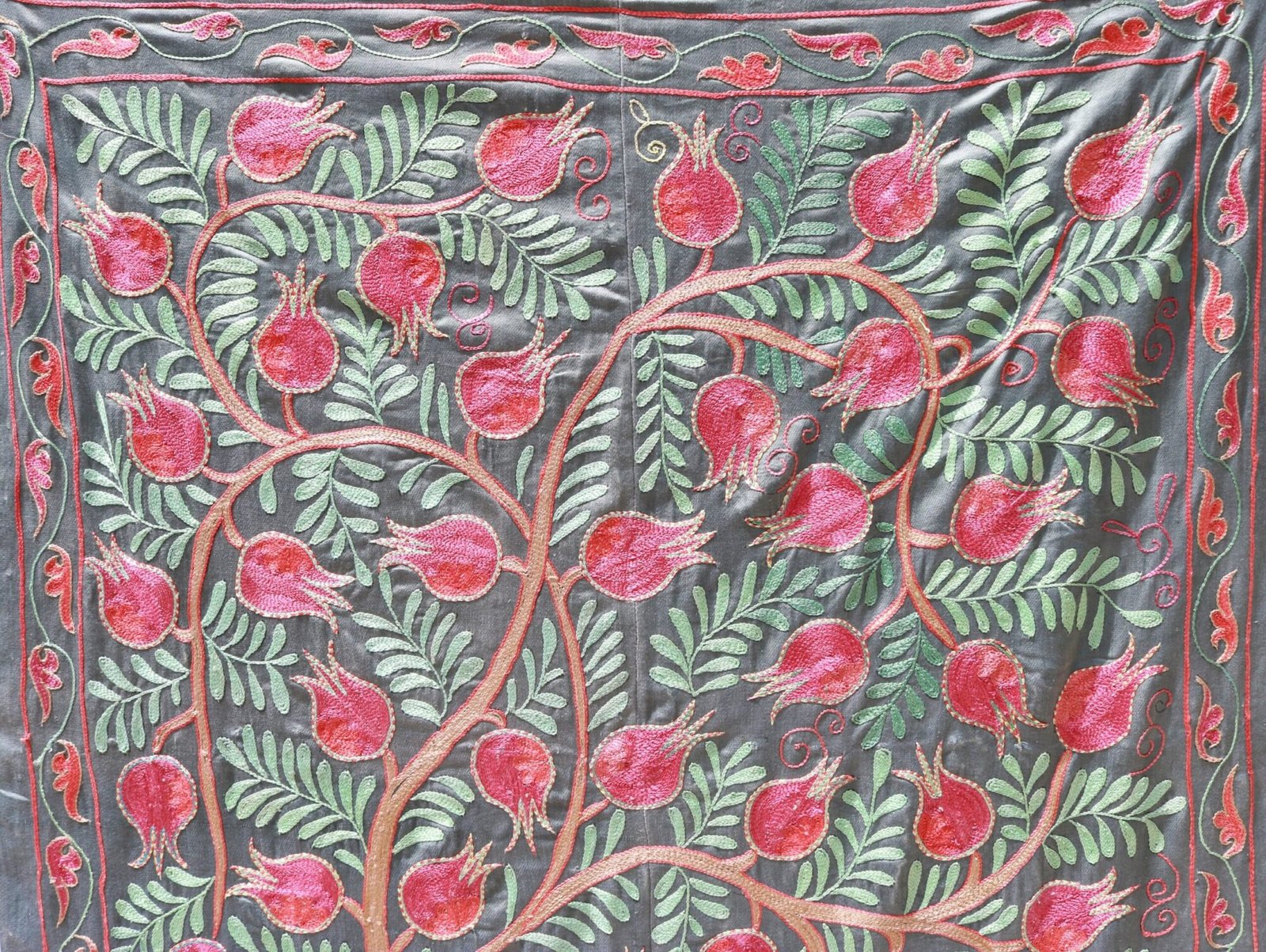 Suzani Uzbek handmade embroidery,Suzani Fabric Suzani Wall Hanging,  Bedspread, Bedcover, Wall hanging Decorative fabric, Suzani tablecloth.