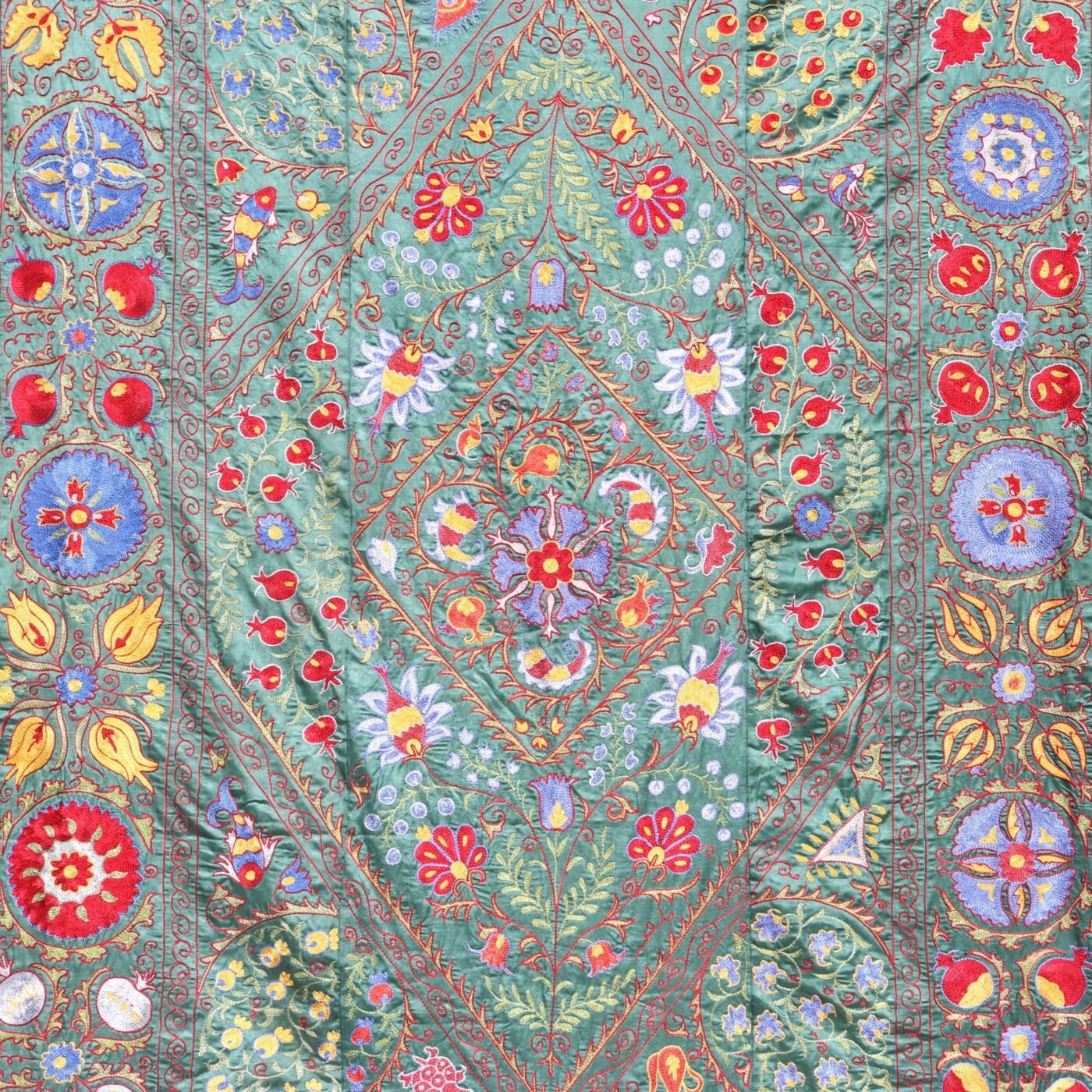 Silk Suzani Clasic Uzbek embroidery,Suzani Fabric Suzani Wall Hanging, Bedspread, Bed cover, Wall hanging, Wall Decor fabric, Tablecloth