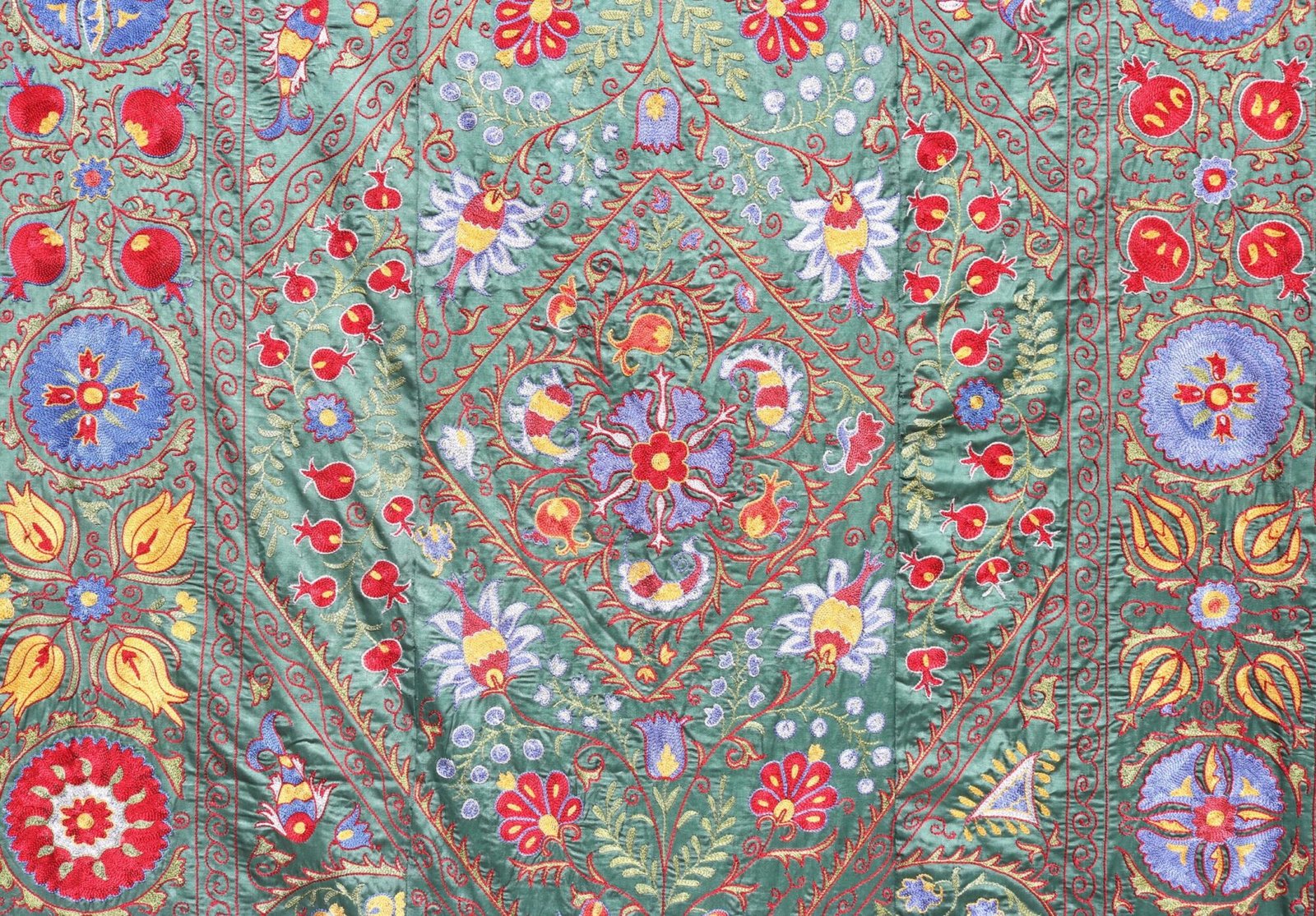 Silk Suzani Clasic Uzbek embroidery,Suzani Fabric Suzani Wall Hanging, Bedspread, Bed cover, Wall hanging, Wall Decor fabric, Tablecloth