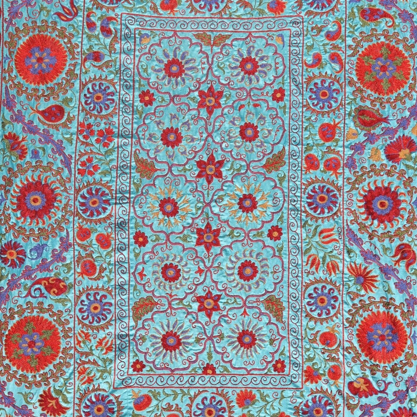 Silk Suzani Clasic Uzbek embroidery,Suzani Fabric Suzani Wall Hanging, Bedspread, Bed cover, Wall hanging, Wall Decor fabric, Tablecloth