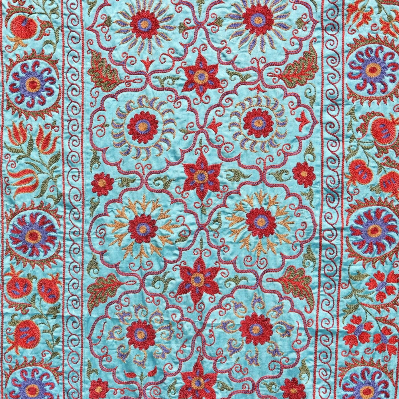 Silk Suzani Clasic Uzbek embroidery,Suzani Fabric Suzani Wall Hanging, Bedspread, Bed cover, Wall hanging, Wall Decor fabric, Tablecloth