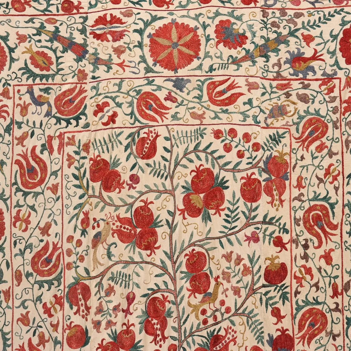 Silk Suzani Clasic Uzbek embroidery,Suzani Fabric Suzani Wall Hanging, Bedspread, Bed cover, Wall hanging, Wall Decor fabric, Tablecloth