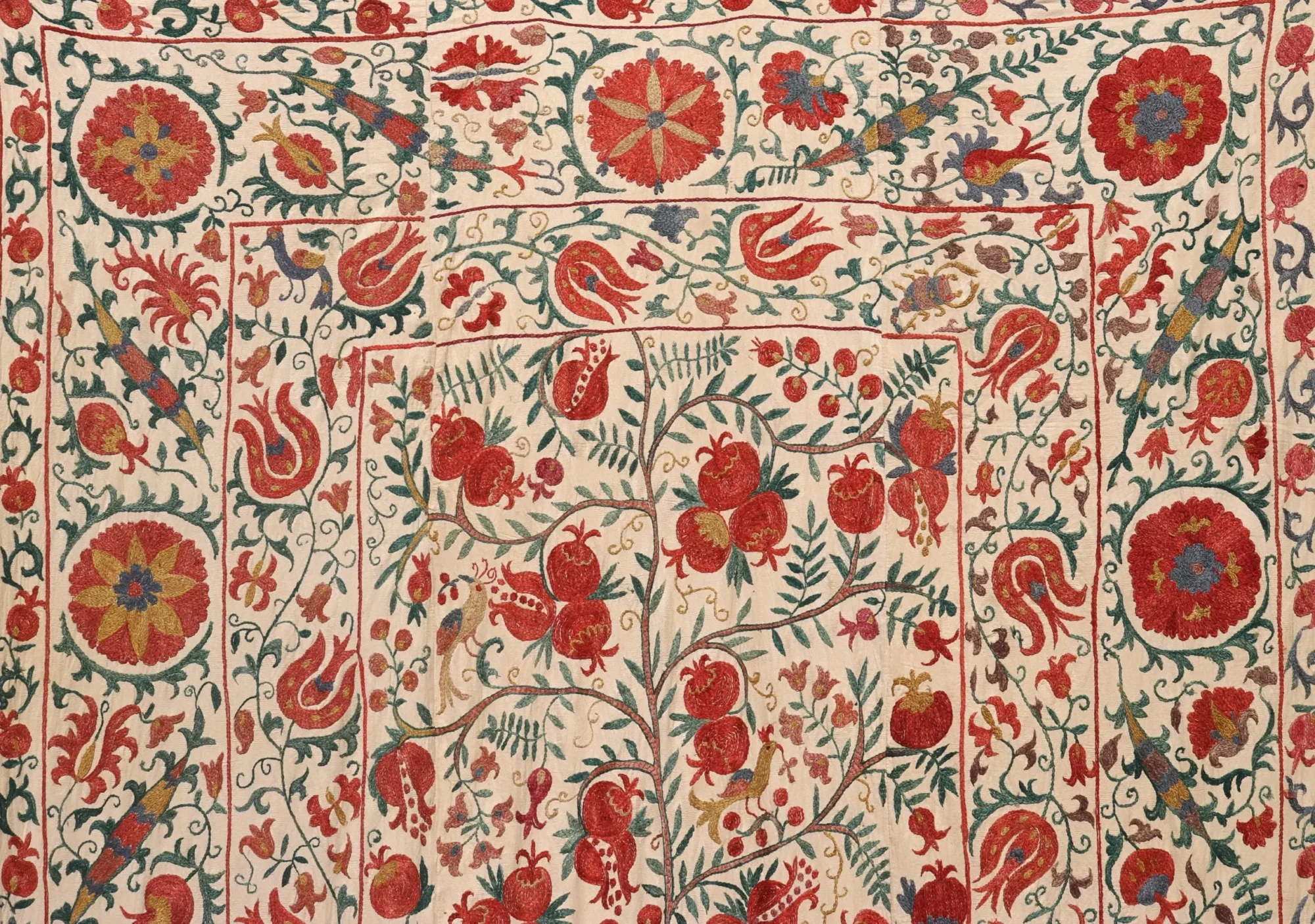 Silk Suzani Clasic Uzbek embroidery,Suzani Fabric Suzani Wall Hanging, Bedspread, Bed cover, Wall hanging, Wall Decor fabric, Tablecloth