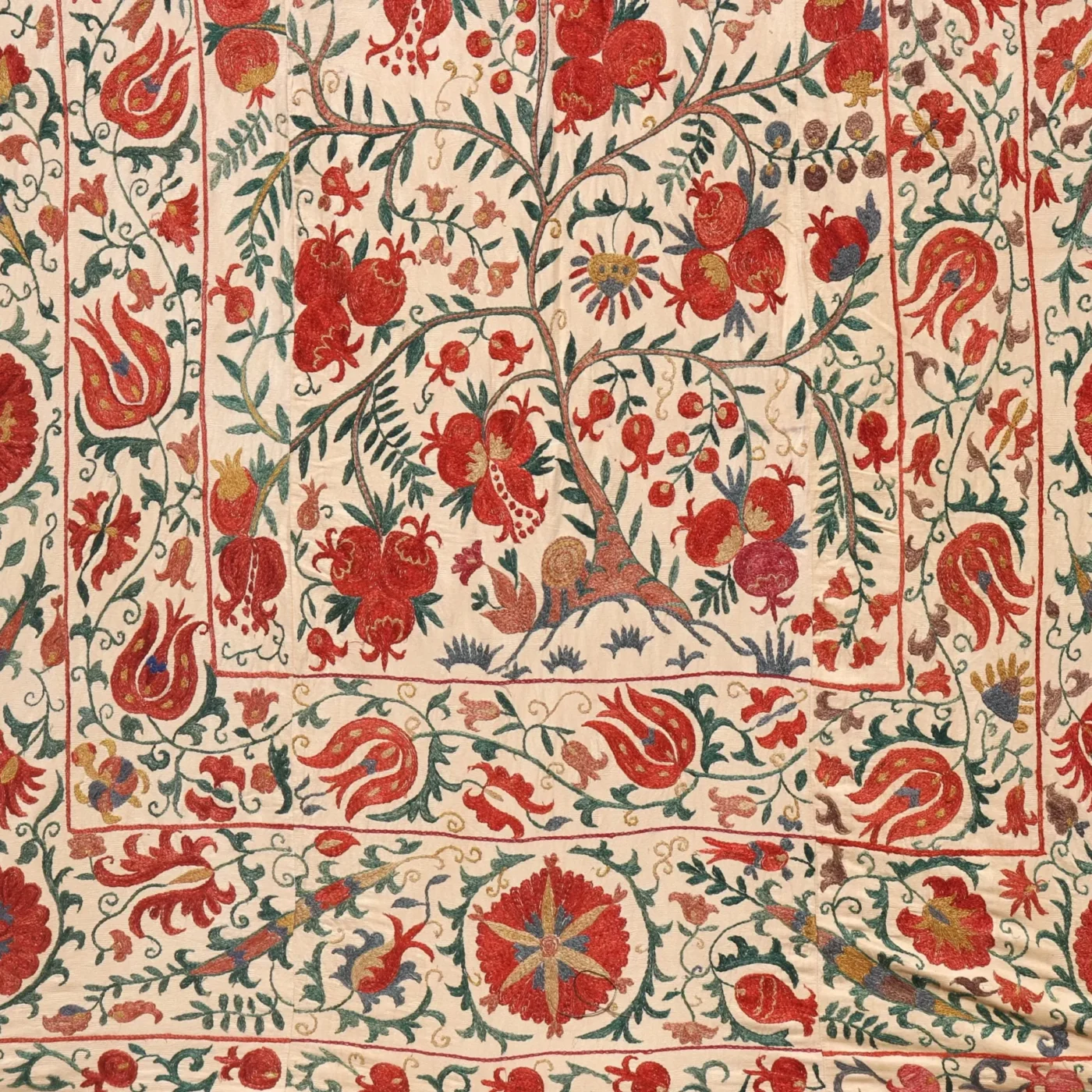 Silk Suzani Clasic Uzbek embroidery,Suzani Fabric Suzani Wall Hanging, Bedspread, Bed cover, Wall hanging, Wall Decor fabric, Tablecloth