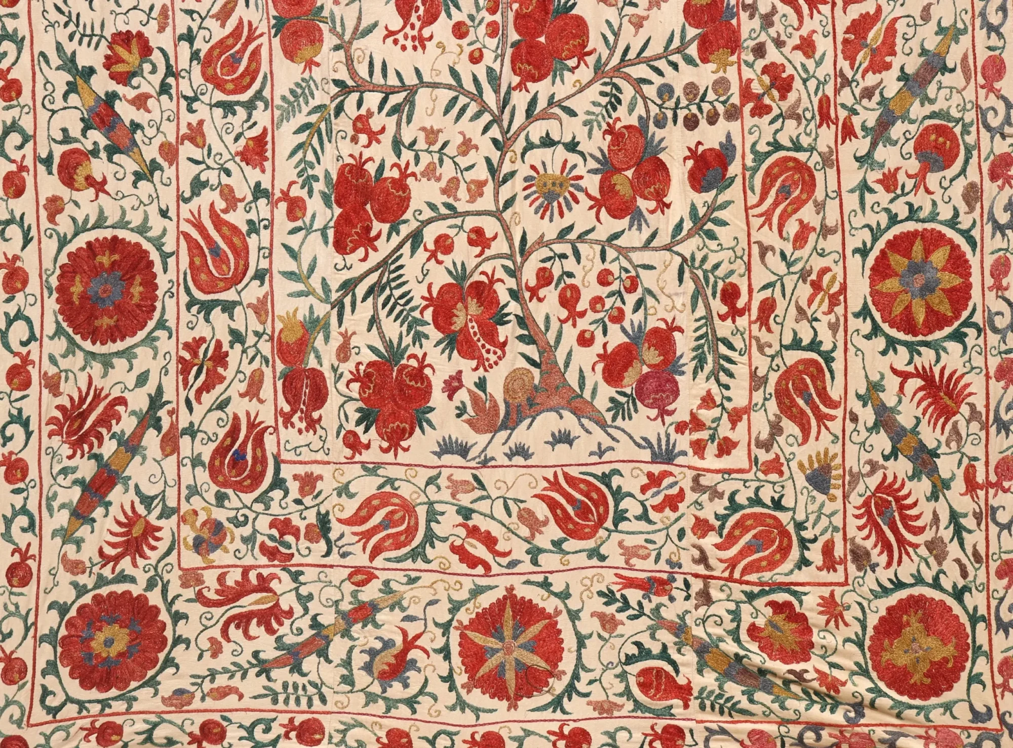 Silk Suzani Clasic Uzbek embroidery,Suzani Fabric Suzani Wall Hanging, Bedspread, Bed cover, Wall hanging, Wall Decor fabric, Tablecloth