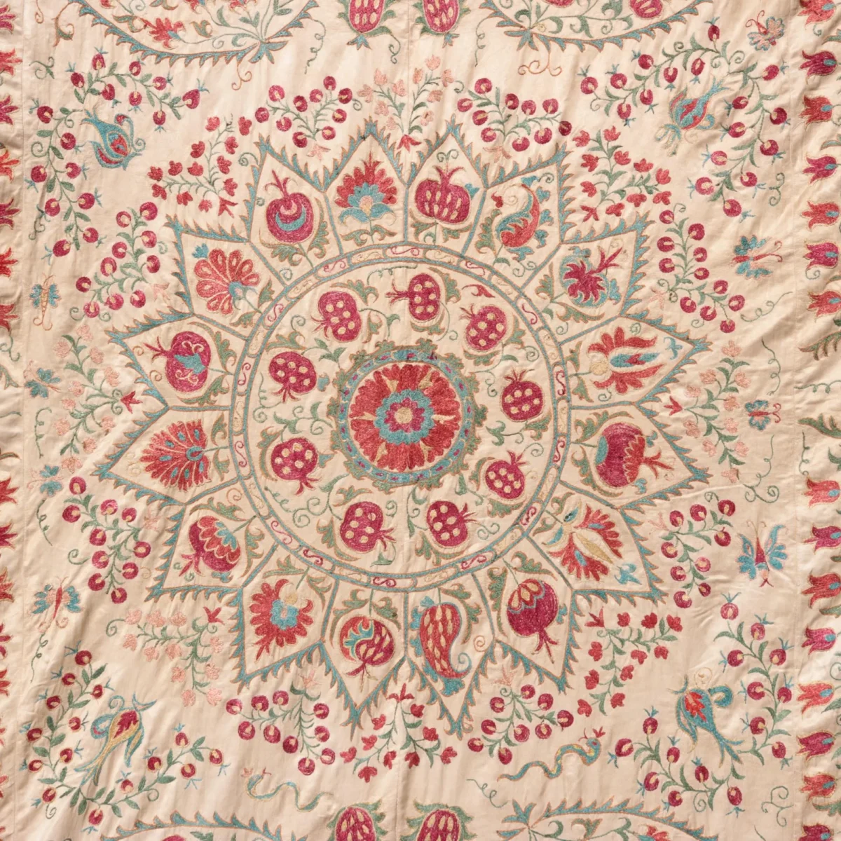 Suzani Uzbek handmade embroidery,Suzani Fabric Suzani Wall Hanging,  Bedspread, Bedcover, Wall hanging Decorative fabric, Suzani tablecloth.