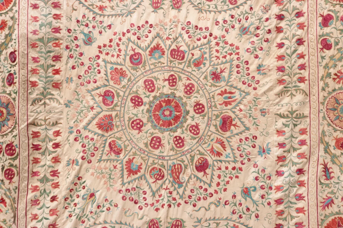 Suzani Uzbek handmade embroidery,Suzani Fabric Suzani Wall Hanging,  Bedspread, Bedcover, Wall hanging Decorative fabric, Suzani tablecloth.