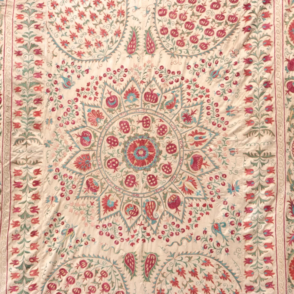 Suzani Uzbek handmade embroidery,Suzani Fabric Suzani Wall Hanging,  Bedspread, Bedcover, Wall hanging Decorative fabric, Suzani tablecloth.