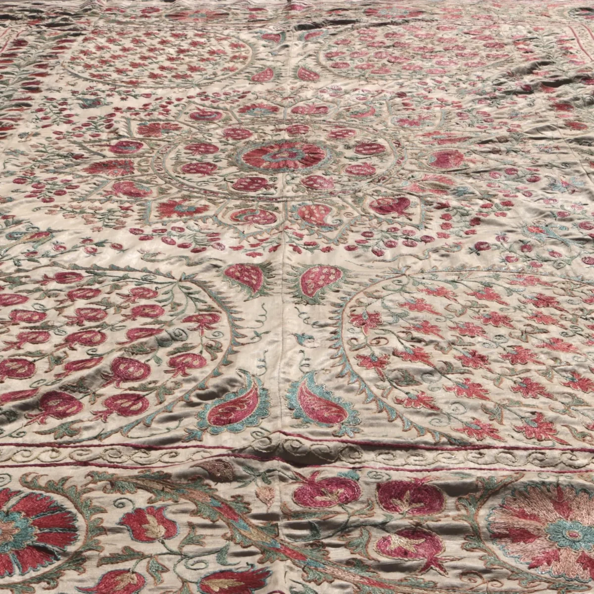 Suzani Uzbek handmade embroidery,Suzani Fabric Suzani Wall Hanging,  Bedspread, Bedcover, Wall hanging Decorative fabric, Suzani tablecloth.