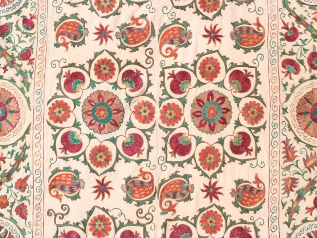 Suzani Uzbek handmade embroidery,Suzani Fabric Suzani Wall Hanging,  Bedspread, Bedcover, Wall hanging Decorative fabric, Suzani tablecloth.