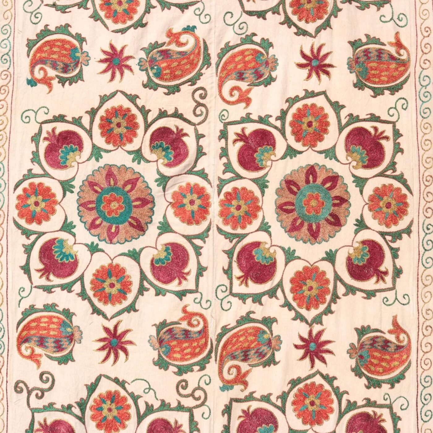 Suzani Uzbek handmade embroidery,Suzani Fabric Suzani Wall Hanging,  Bedspread, Bedcover, Wall hanging Decorative fabric, Suzani tablecloth.