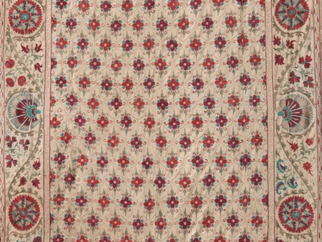 Suzani Uzbek handmade embroidery,Suzani Fabric Suzani Wall Hanging,  Bedspread, Bedcover, Wall hanging Decorative fabric, Suzani tablecloth.