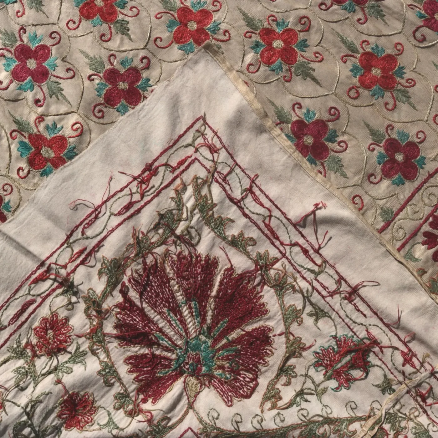 Suzani Uzbek handmade embroidery,Suzani Fabric Suzani Wall Hanging,  Bedspread, Bedcover, Wall hanging Decorative fabric, Suzani tablecloth.