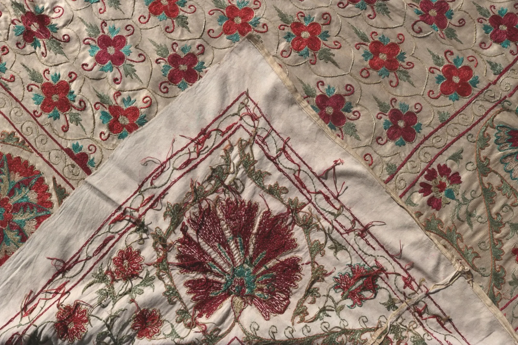 Suzani Uzbek handmade embroidery,Suzani Fabric Suzani Wall Hanging,  Bedspread, Bedcover, Wall hanging Decorative fabric, Suzani tablecloth.