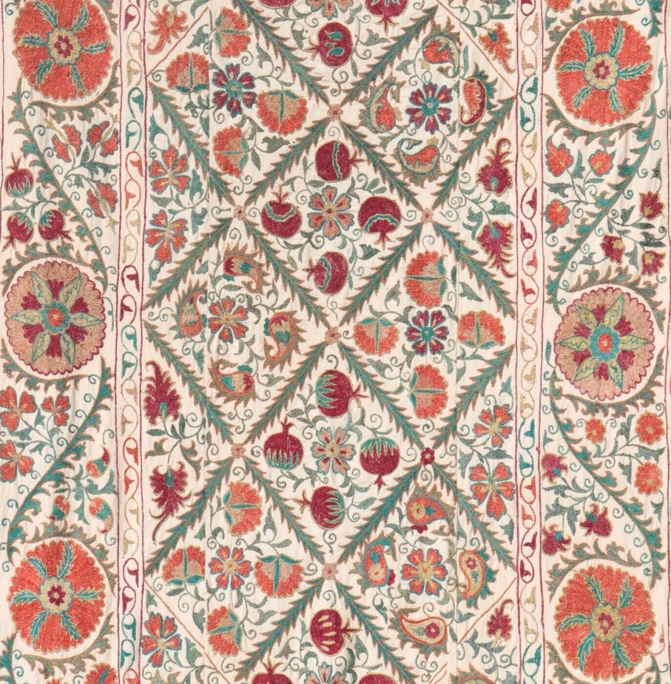 Suzani Uzbek handmade embroidery,Suzani Fabric Suzani Wall Hanging,  Bedspread, Bedcover, Wall hanging Decorative fabric, Suzani tablecloth.