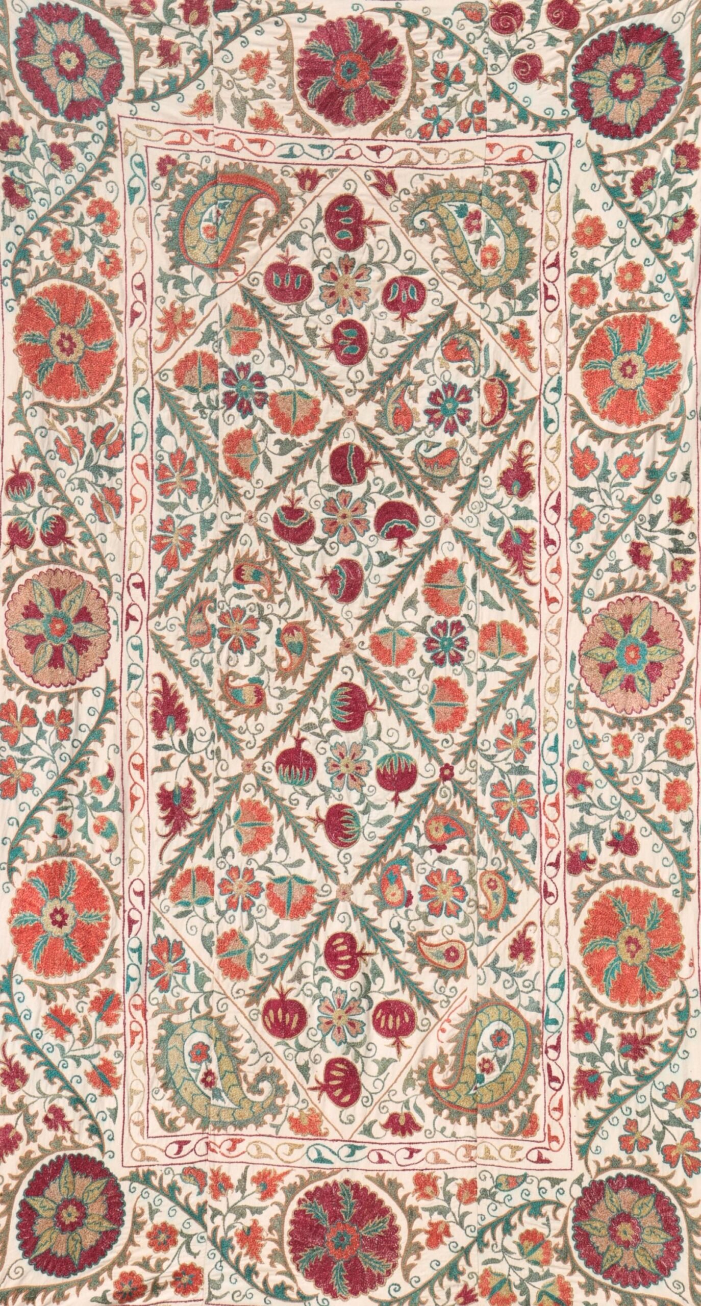 Suzani Uzbek handmade embroidery,Suzani Fabric Suzani Wall Hanging,  Bedspread, Bedcover, Wall hanging Decorative fabric, Suzani tablecloth.