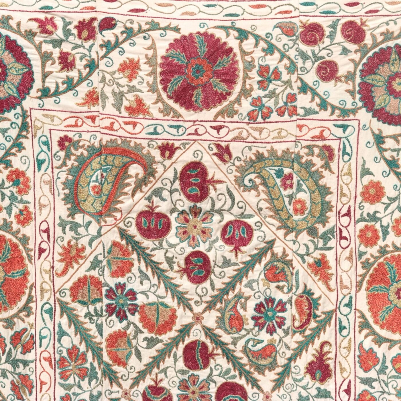 Suzani Uzbek handmade embroidery,Suzani Fabric Suzani Wall Hanging,  Bedspread, Bedcover, Wall hanging Decorative fabric, Suzani tablecloth.