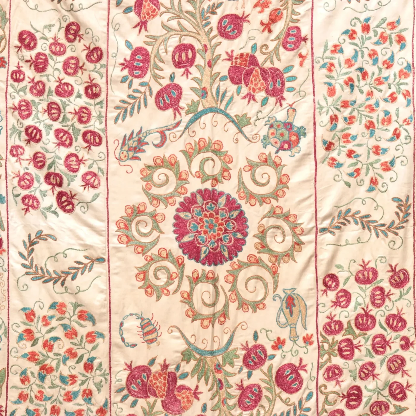 Suzani Uzbek handmade embroidery,Suzani Fabric Suzani Wall Hanging,  Bedspread, Bedcover, Wall hanging Decorative fabric, Suzani tablecloth.
