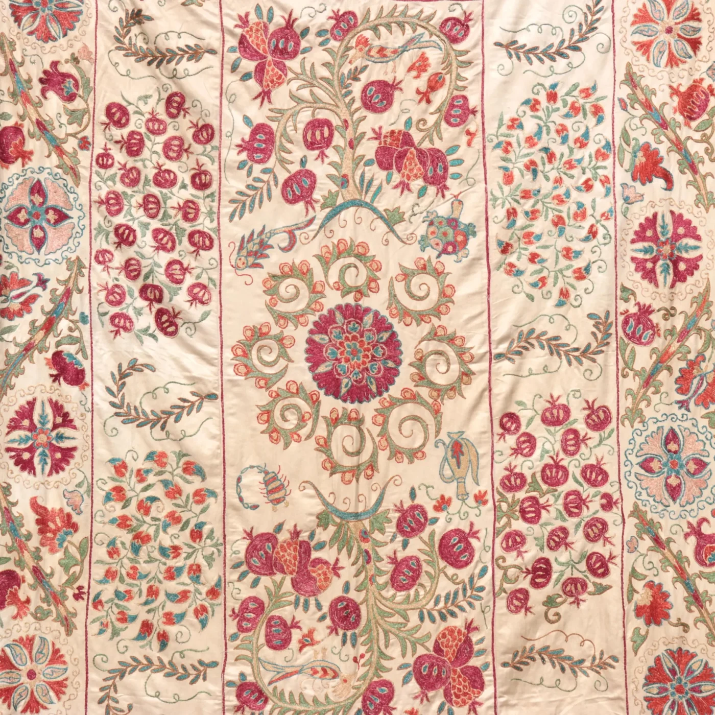 Suzani Uzbek handmade embroidery,Suzani Fabric Suzani Wall Hanging,  Bedspread, Bedcover, Wall hanging Decorative fabric, Suzani tablecloth.