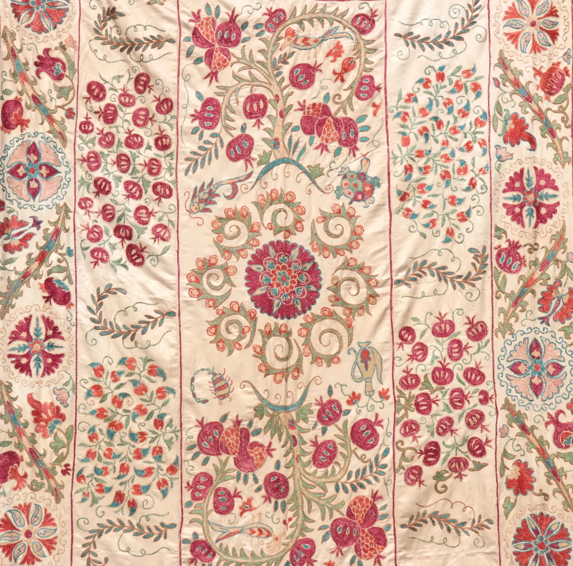 Suzani Uzbek handmade embroidery,Suzani Fabric Suzani Wall Hanging,  Bedspread, Bedcover, Wall hanging Decorative fabric, Suzani tablecloth.