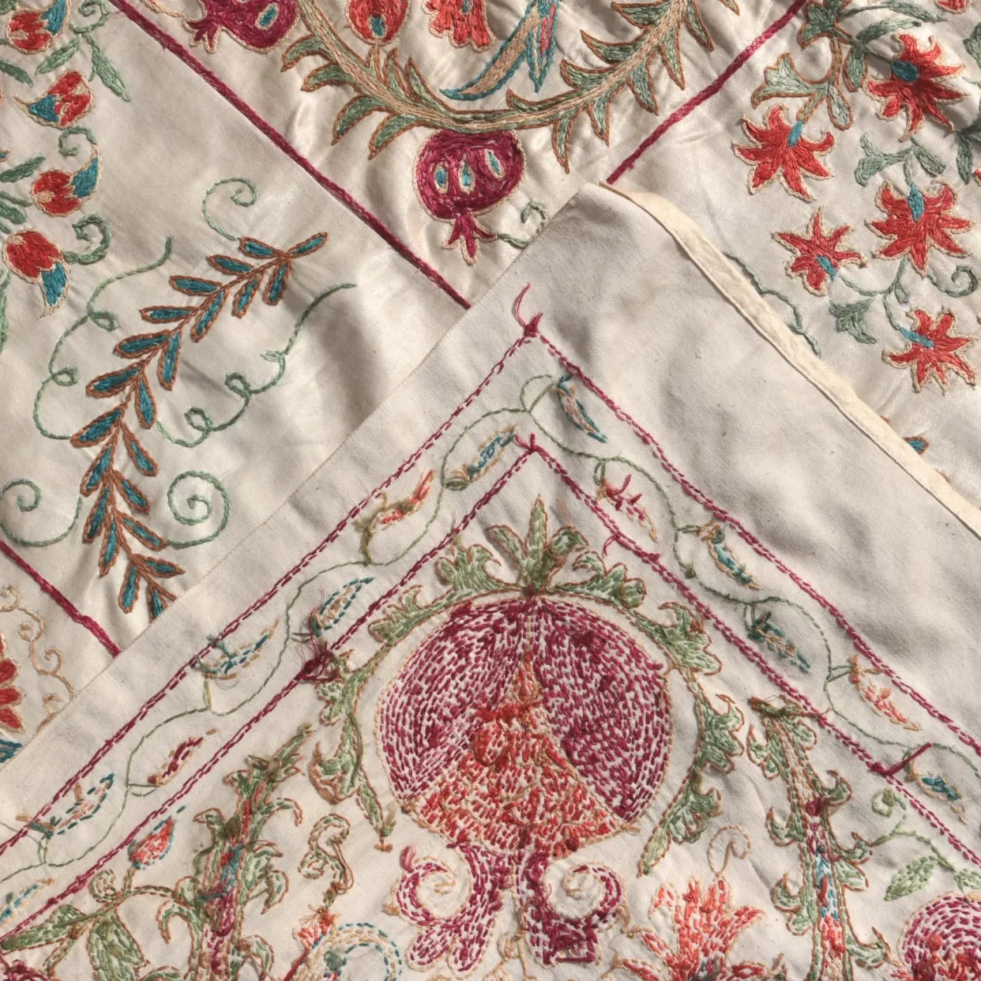 Suzani Uzbek handmade embroidery,Suzani Fabric Suzani Wall Hanging,  Bedspread, Bedcover, Wall hanging Decorative fabric, Suzani tablecloth.