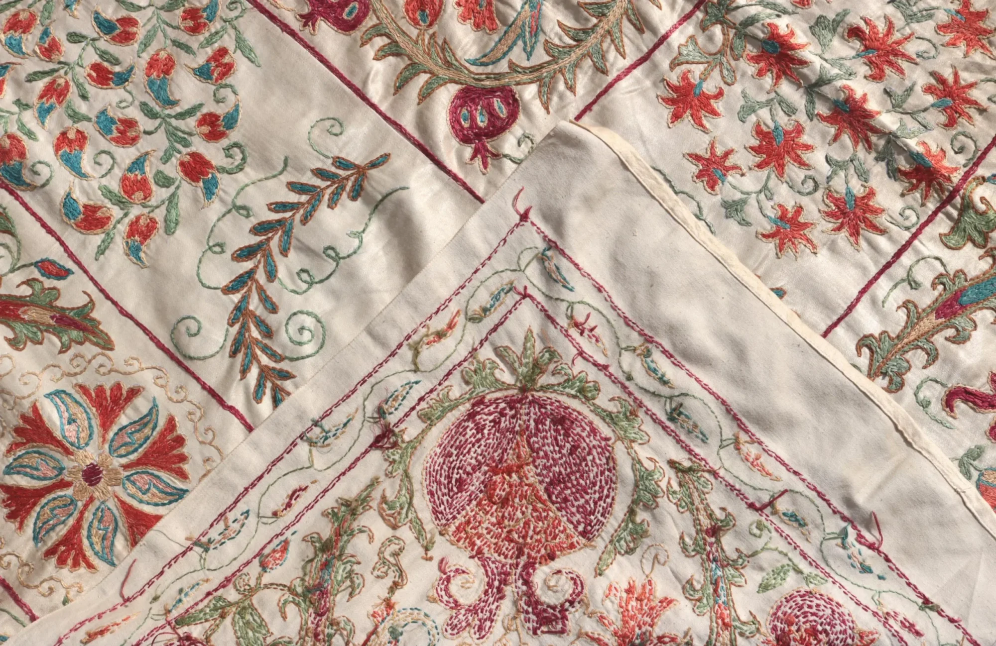 Suzani Uzbek handmade embroidery,Suzani Fabric Suzani Wall Hanging,  Bedspread, Bedcover, Wall hanging Decorative fabric, Suzani tablecloth.