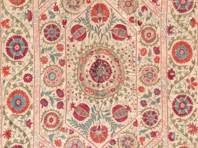 Suzani Uzbek handmade embroidery,Suzani Fabric Suzani Wall Hanging,  Bedspread, Bedcover, Wall hanging Decorative fabric, Suzani tablecloth.