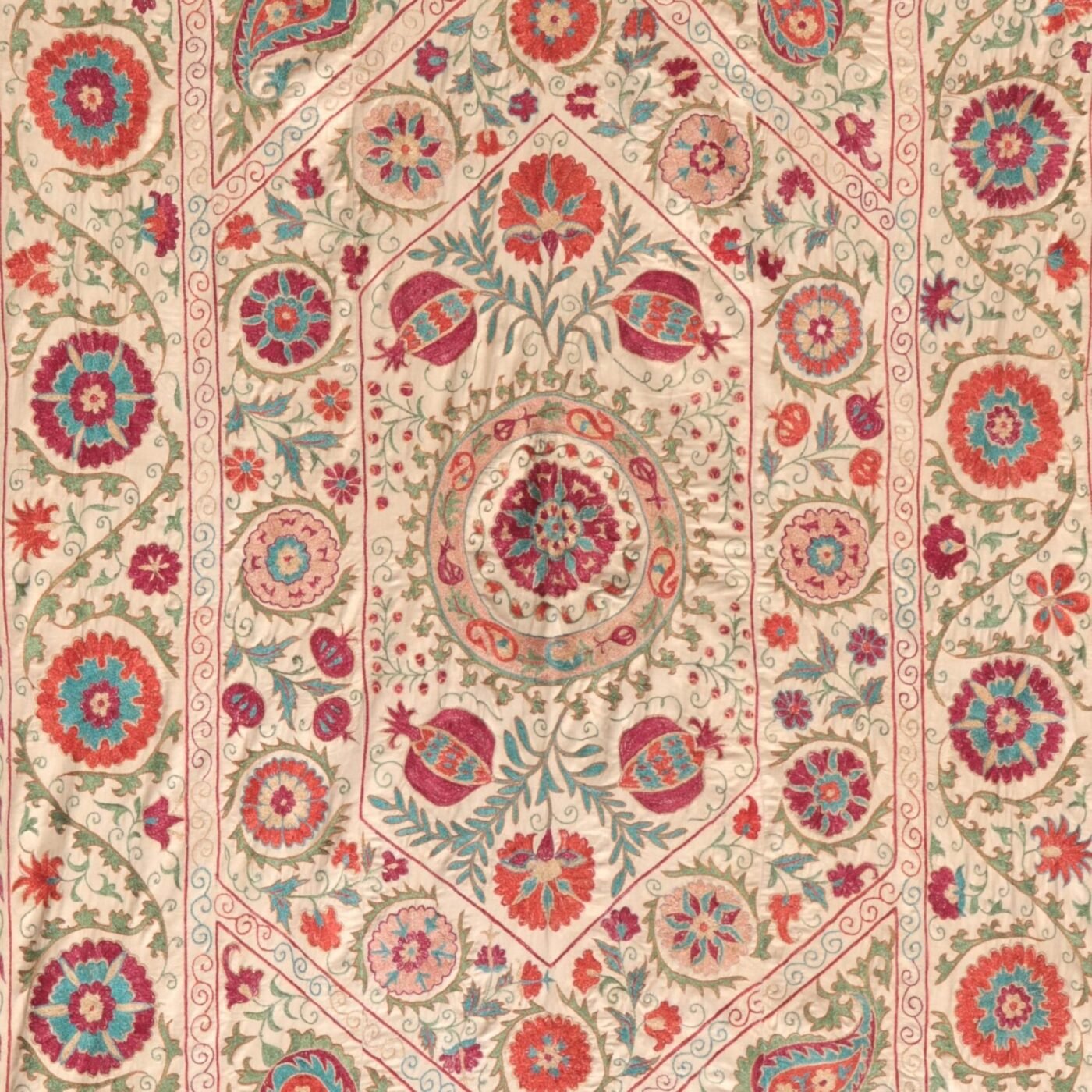Suzani Uzbek handmade embroidery,Suzani Fabric Suzani Wall Hanging,  Bedspread, Bedcover, Wall hanging Decorative fabric, Suzani tablecloth.