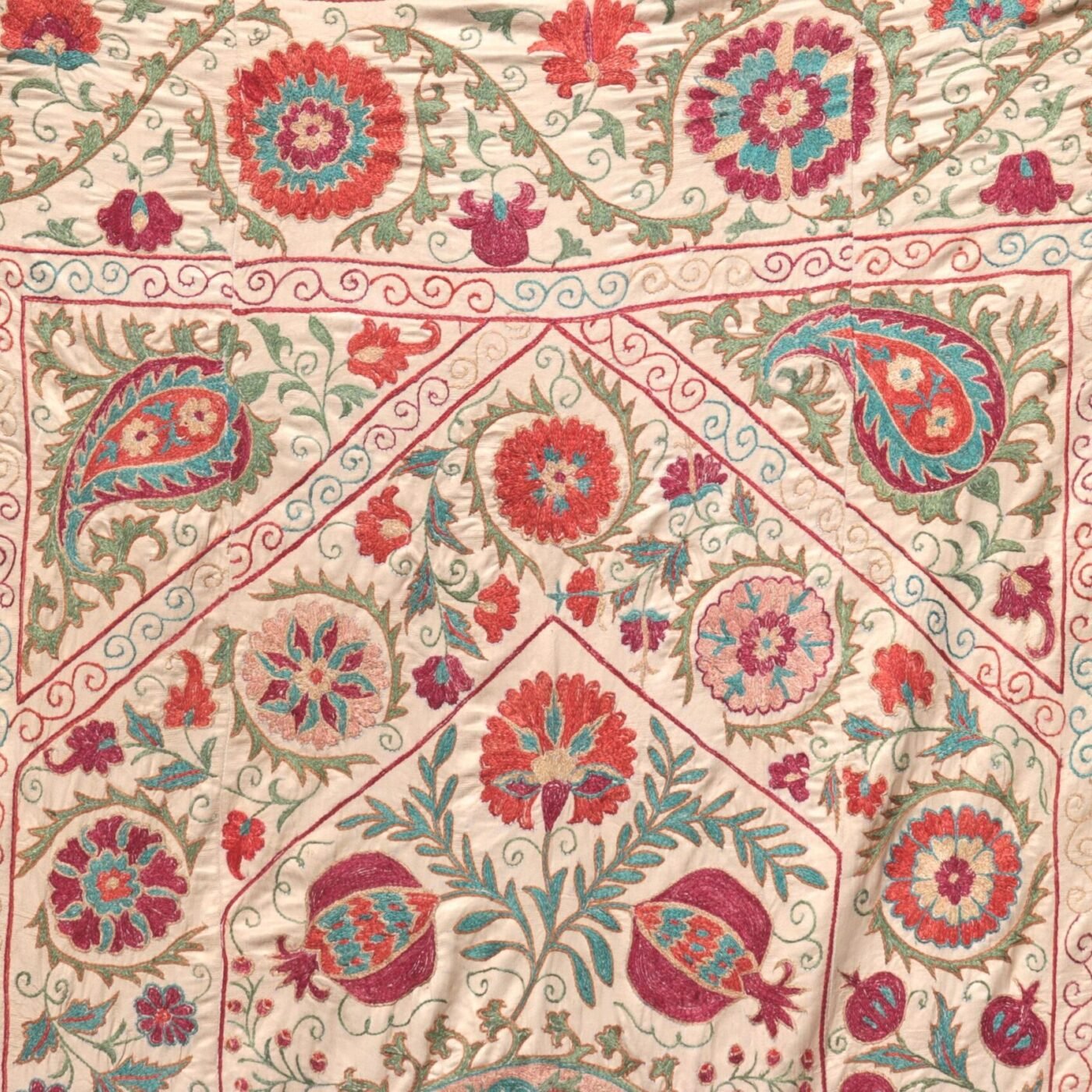 Suzani Uzbek handmade embroidery,Suzani Fabric Suzani Wall Hanging,  Bedspread, Bedcover, Wall hanging Decorative fabric, Suzani tablecloth.