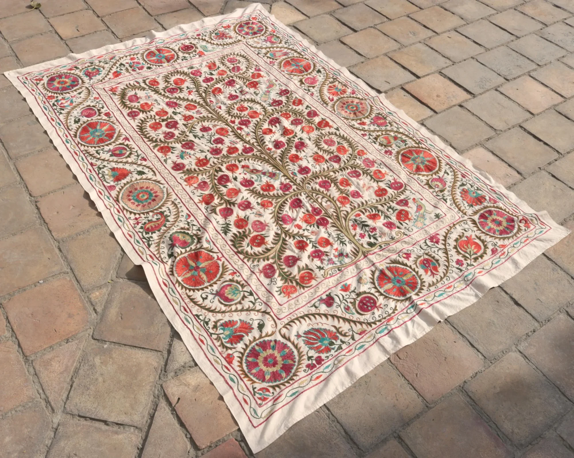 il_fullxfull.6426896590_rhke Suzani Uzbek handmade embroidery,Suzani Fabric Suzani Wall Hanging, Bedspread, Bedcover, Wall hanging Decorative fabric, Suzani tablecloth.