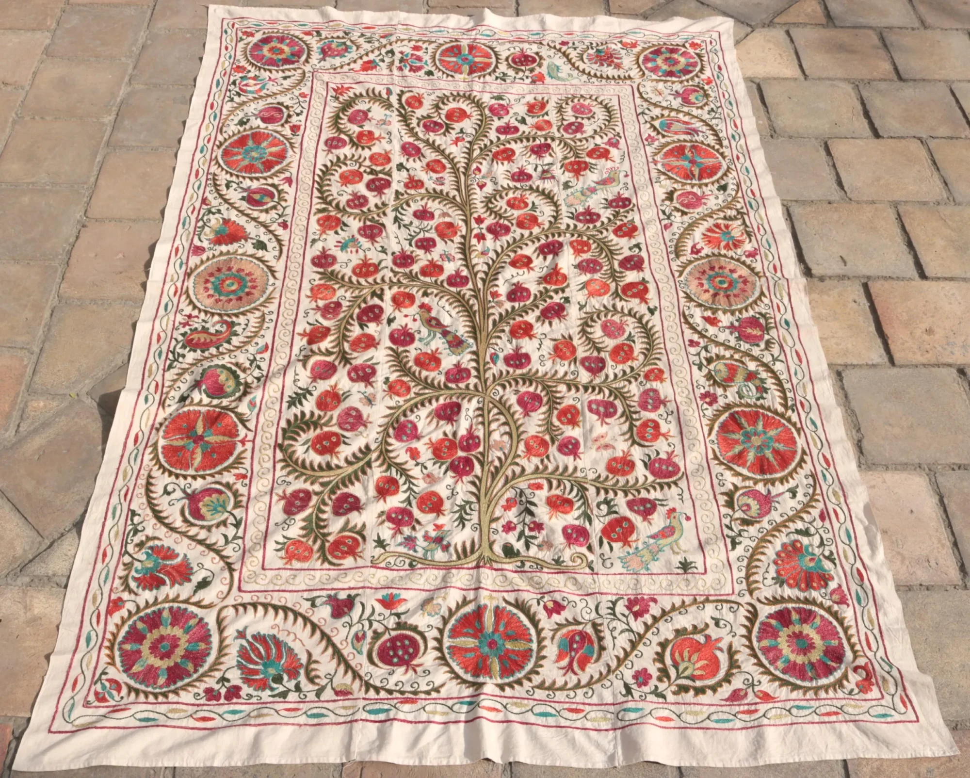 il_fullxfull.6426897012_qk2m Suzani Uzbek handmade embroidery,Suzani Fabric Suzani Wall Hanging, Bedspread, Bedcover, Wall hanging Decorative fabric, Suzani tablecloth.