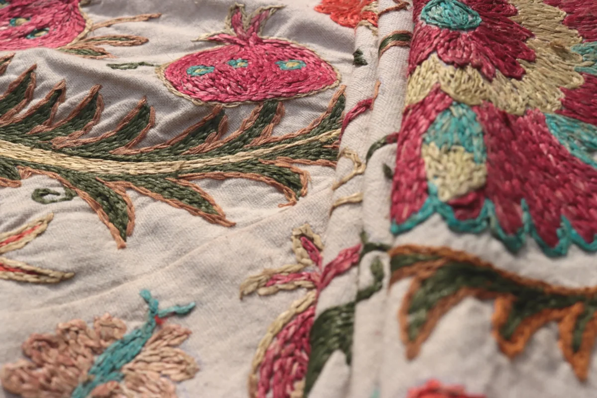 Suzani Uzbek handmade embroidery,Suzani Fabric Suzani Wall Hanging,  Bedspread, Bedcover, Wall hanging Decorative fabric, Suzani tablecloth.