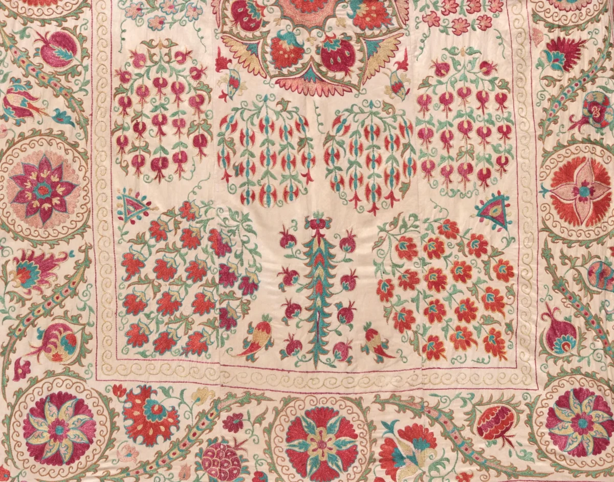 Suzani Uzbek handmade embroidery,Suzani Fabric Suzani Wall Hanging,  Bedspread, Bedcover, Wall hanging Decorative fabric, Suzani tablecloth.