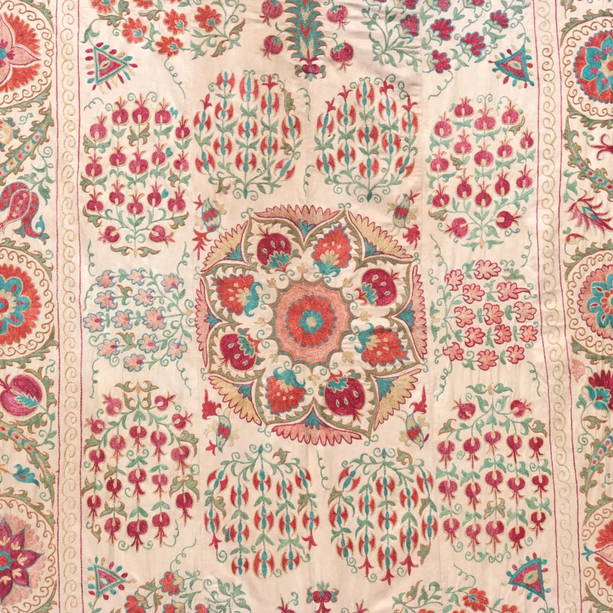 Suzani Uzbek handmade embroidery,Suzani Fabric Suzani Wall Hanging,  Bedspread, Bedcover, Wall hanging Decorative fabric, Suzani tablecloth.