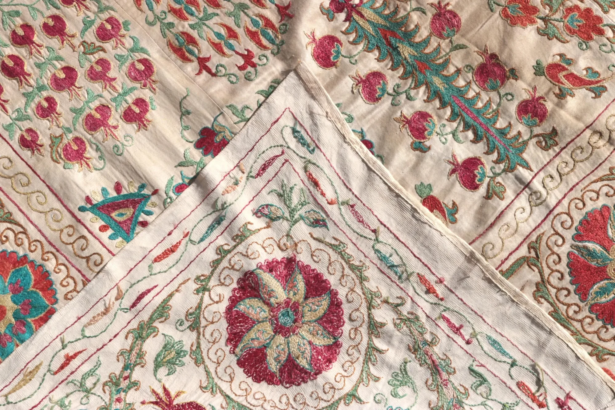 il_fullxfull.6432262864_l6on Suzani Uzbek handmade embroidery,Suzani Fabric Suzani Wall Hanging, Bedspread, Bedcover, Wall hanging Decorative fabric, Suzani tablecloth.