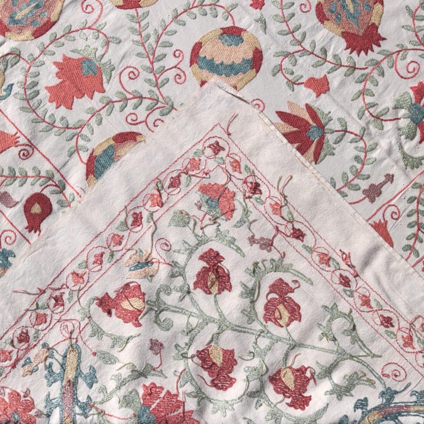 Suzani Uzbek handmade embroidery,Suzani Fabric Suzani Wall Hanging,  Bedspread, Bedcover, Wall hanging Decorative fabric, Suzani tablecloth.