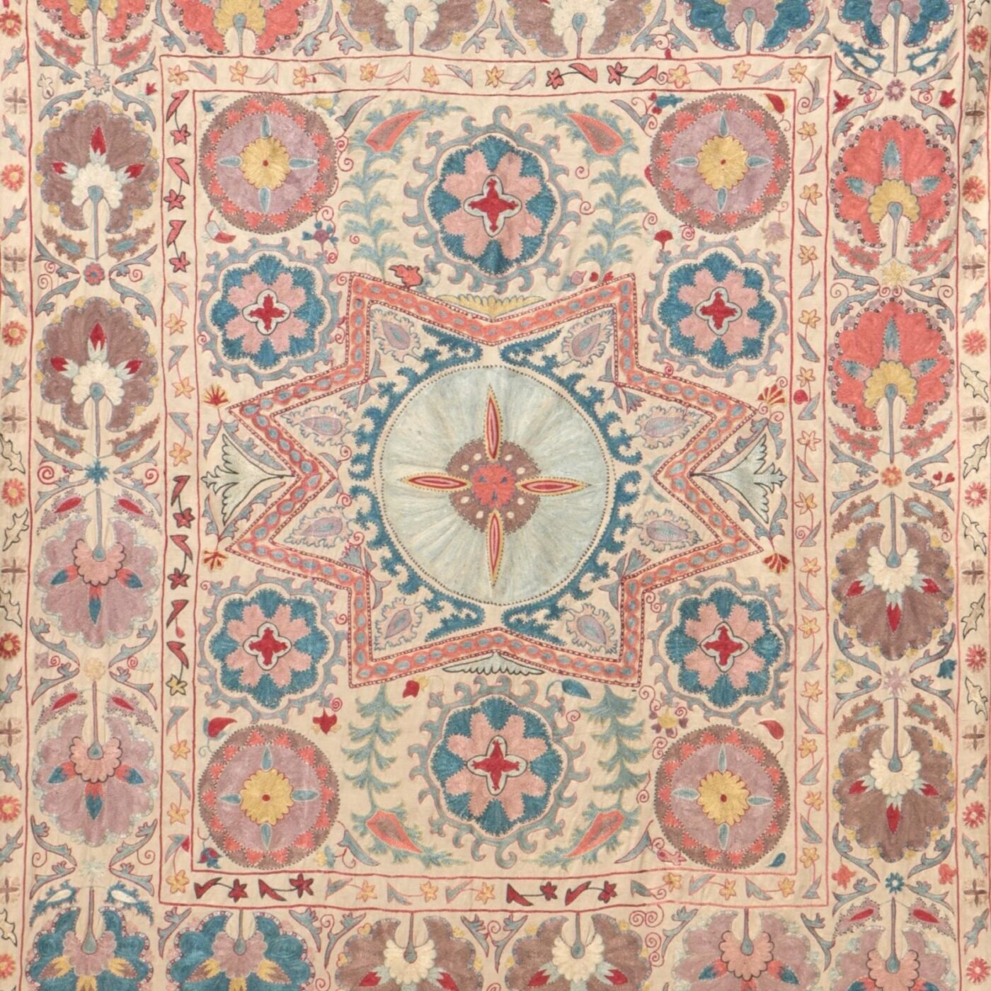 Suzani Uzbek handmade embroidery,Suzani Fabric Suzani Wall Hanging,  Bedspread, Bedcover, Wall hanging Decorative fabric, Suzani tablecloth.