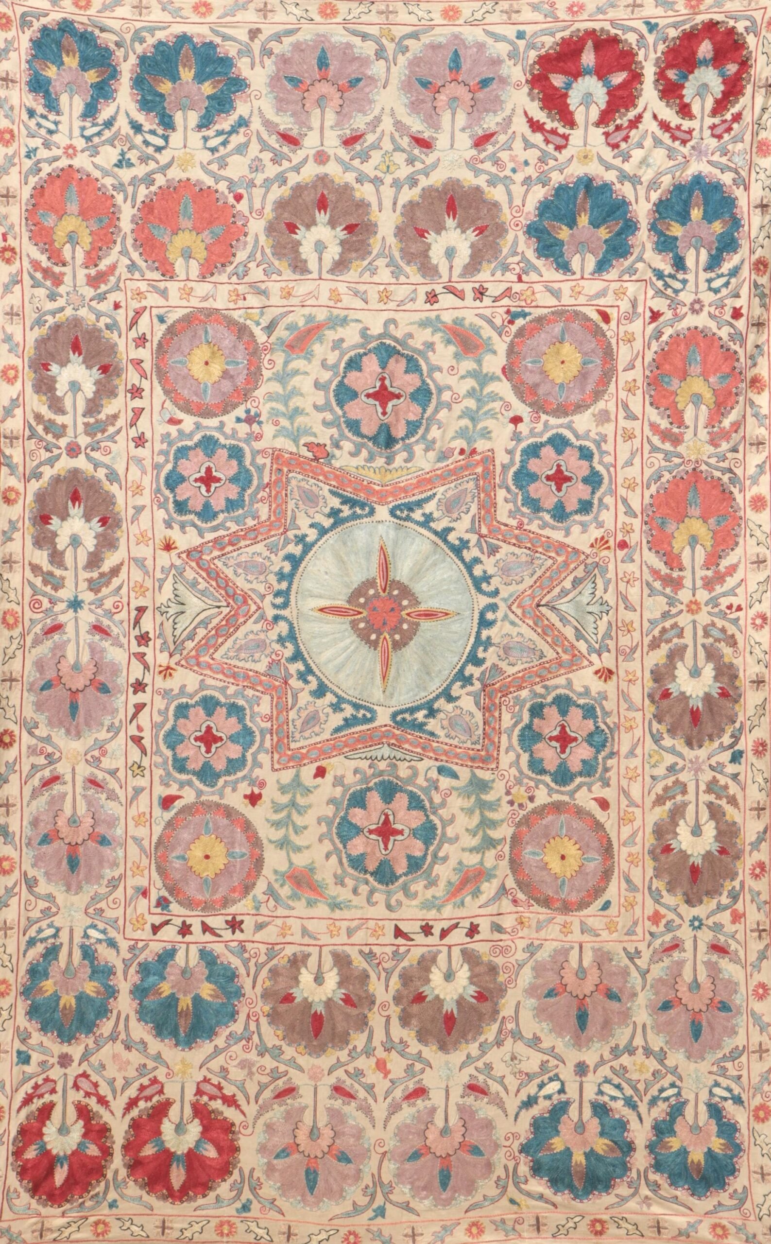 Suzani Uzbek handmade embroidery,Suzani Fabric Suzani Wall Hanging,  Bedspread, Bedcover, Wall hanging Decorative fabric, Suzani tablecloth.