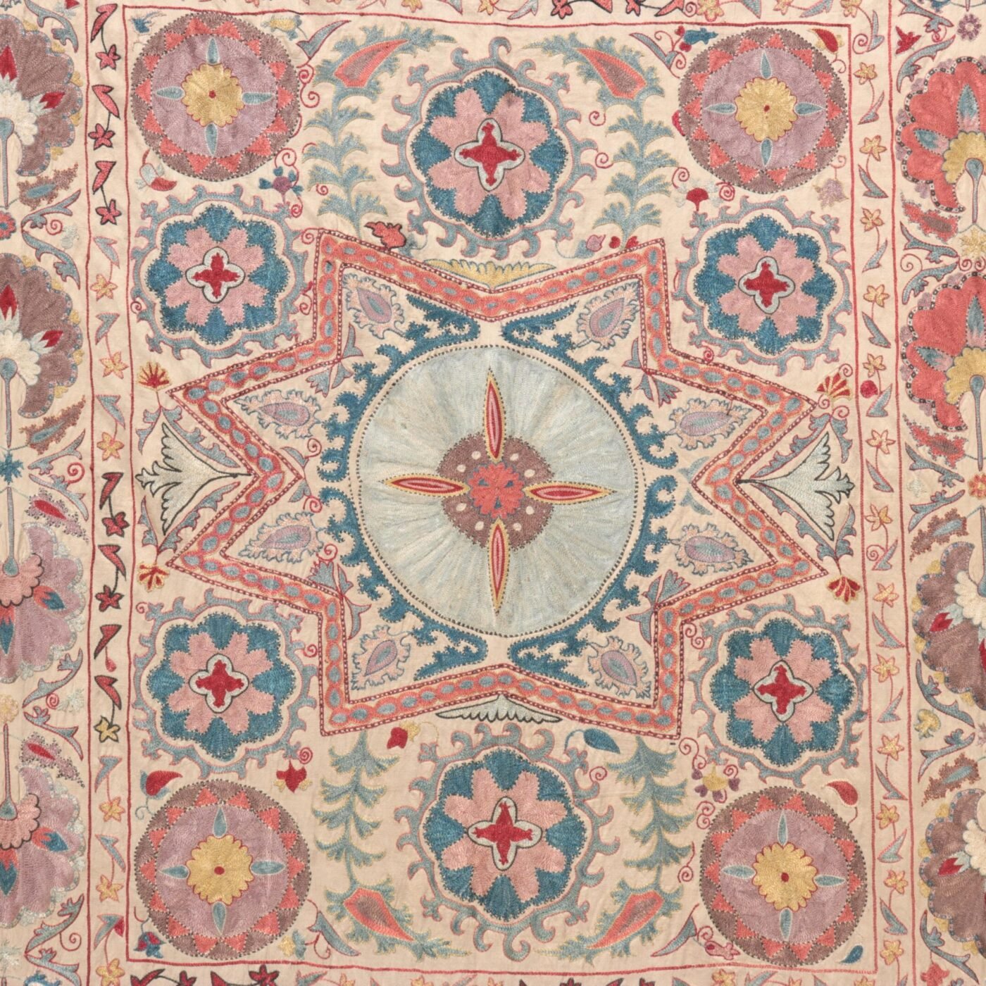 Suzani Uzbek handmade embroidery,Suzani Fabric Suzani Wall Hanging,  Bedspread, Bedcover, Wall hanging Decorative fabric, Suzani tablecloth.