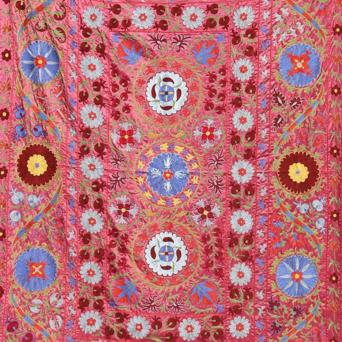 Silk Suzani Clasic Uzbek embroidery,Suzani Fabric Suzani Wall Hanging, Bedspread, Bed cover, Wall hanging, Wall Decor fabric, Tablecloth