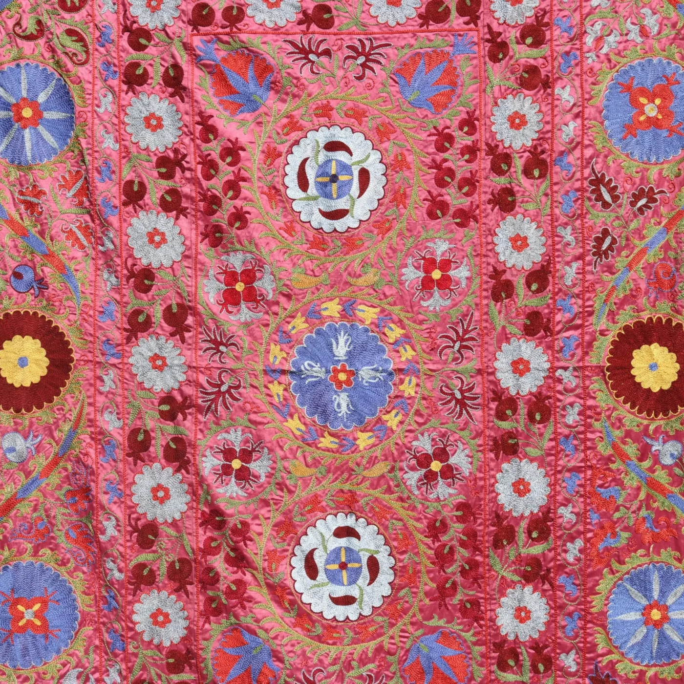 Silk Suzani Clasic Uzbek embroidery,Suzani Fabric Suzani Wall Hanging, Bedspread, Bed cover, Wall hanging, Wall Decor fabric, Tablecloth