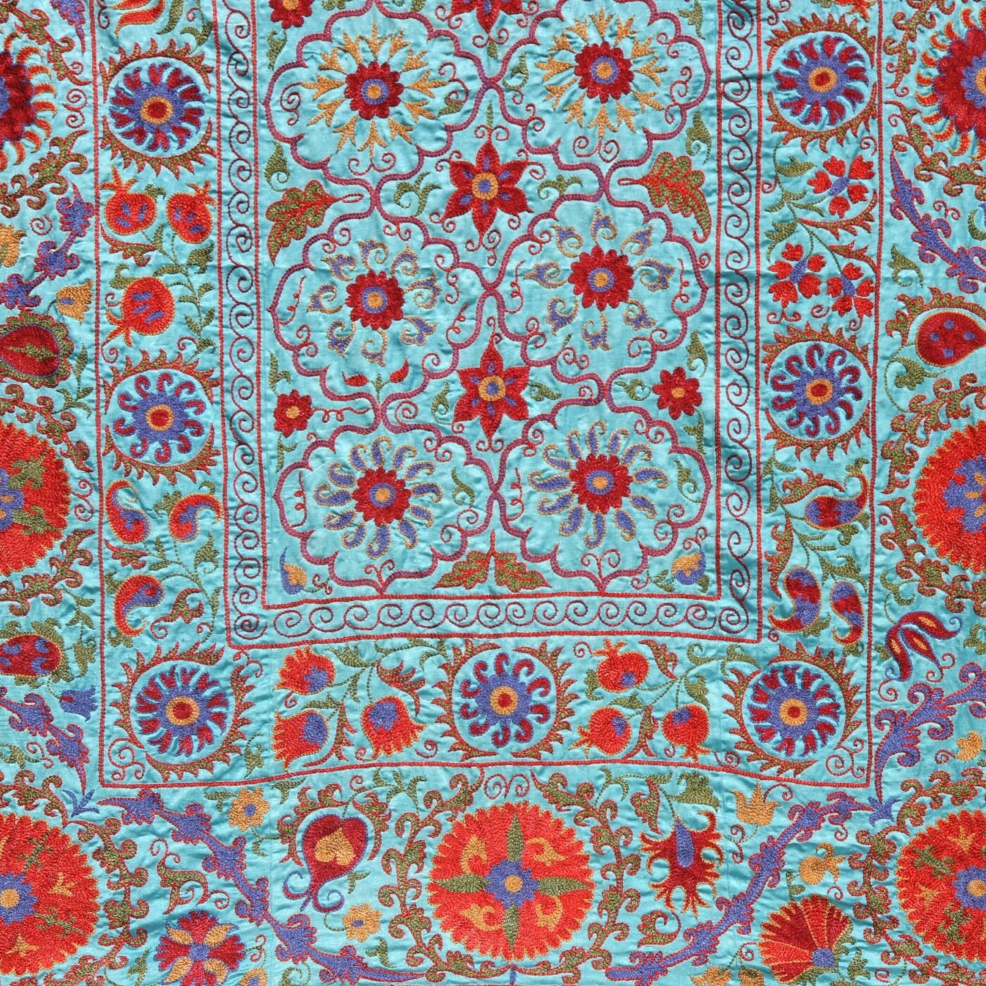 Silk Suzani Clasic Uzbek embroidery,Suzani Fabric Suzani Wall Hanging, Bedspread, Bed cover, Wall hanging, Wall Decor fabric, Tablecloth