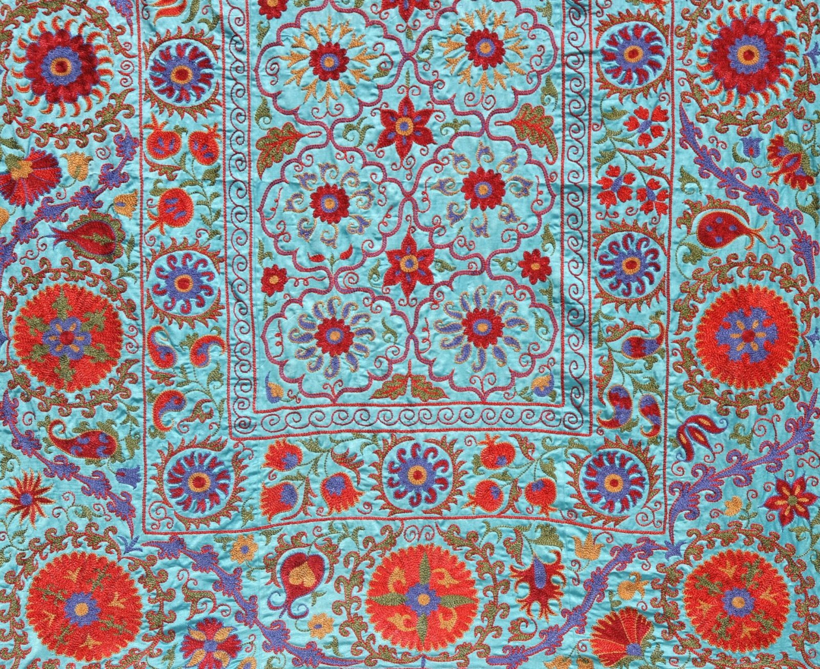 Silk Suzani Clasic Uzbek embroidery,Suzani Fabric Suzani Wall Hanging, Bedspread, Bed cover, Wall hanging, Wall Decor fabric, Tablecloth